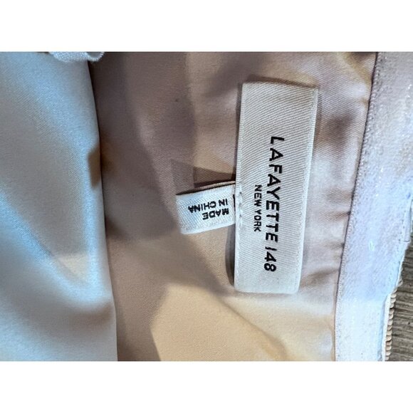 Lafayette 148 New York Austin Raffia Embellished Cotton Dress Size 2 - Picture 9 of 13